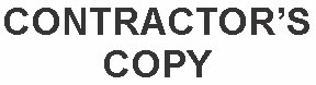 Contractor's Copy stamp